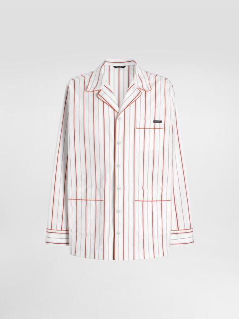 Dolce & Gabbana Striped poplin vanity robe