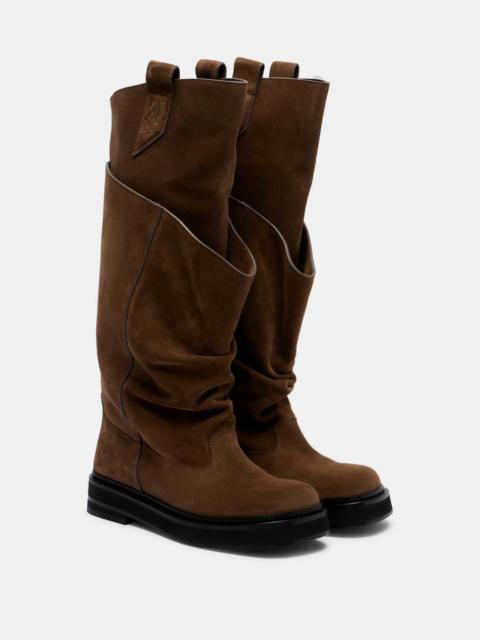 THE ATTICO Passeggiata suede combat boots