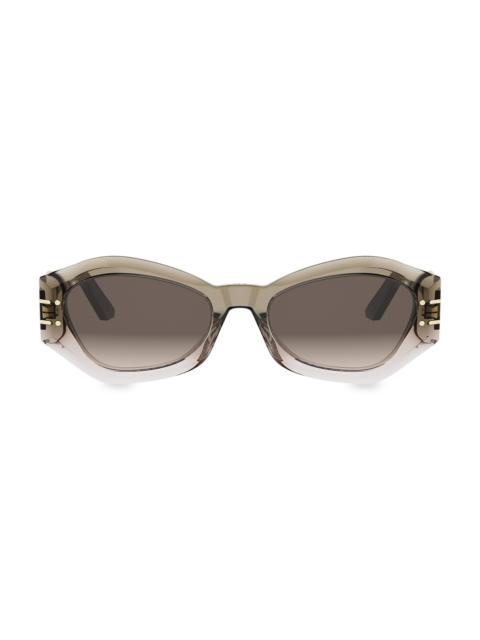 Dior Women's DiorSignature B1U Sunglasses - Light Green Gradient Brown