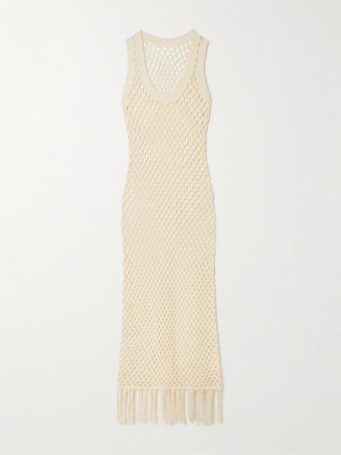 SIR. Illaria Crocheted Cotton Midi Dress