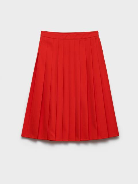 Prada Pleated gabardine midi-skirt