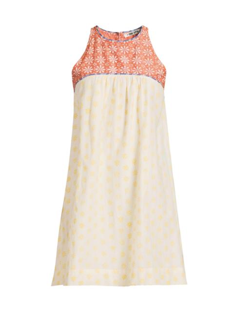 CIAO LUCIA! Women's Eros Floral-Colorblocked Cotton-Silk Minidress - Palma