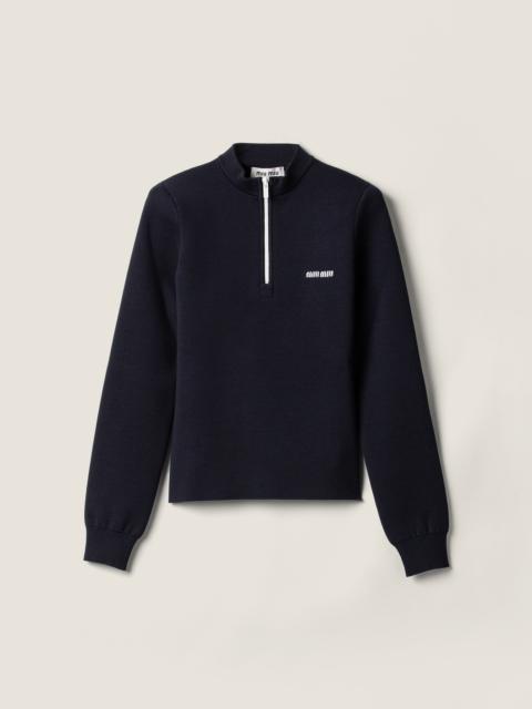 Miu Miu Wool half-zipper sweater