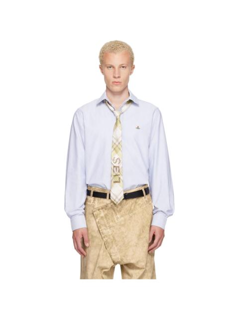 Vivienne Westwood Blue & White Two Button Krall Shirt