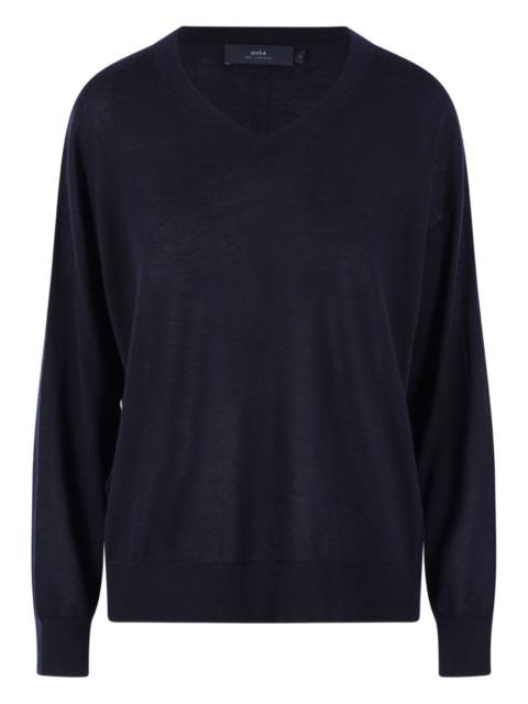 arch4 V-neck ribbed sweater