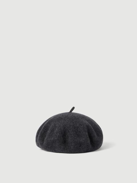 Brunello Cucinelli Wool beret with precious detail