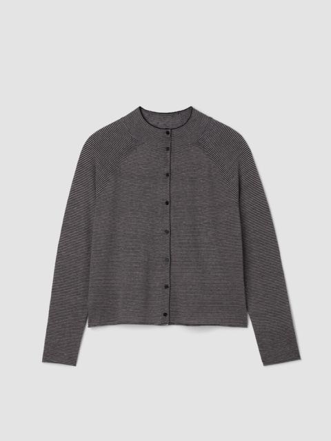 Organic Linen Cotton High Collar Cardigan