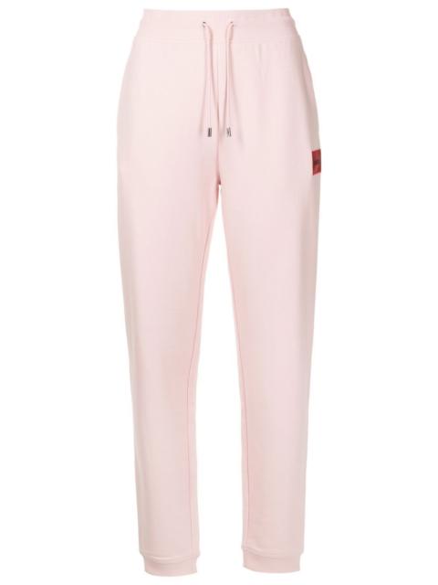 HUGO cuffed logo-patch track pants