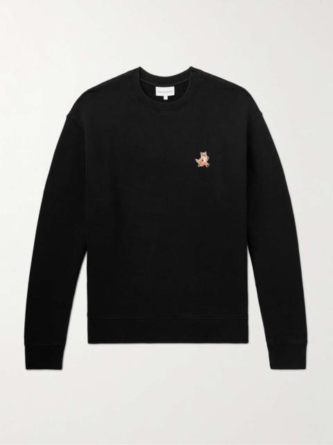 Maison Kitsuné Speedy Fox Logo-Appliquéd Cotton-Jersey Sweatshirt