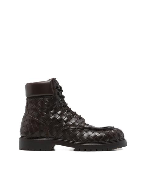 OFFICINE CREATIVE 30mm Boss 016 woven lace-up boots