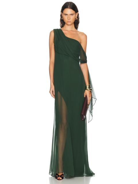 THE SEI Chiffon Tie Draped Gown