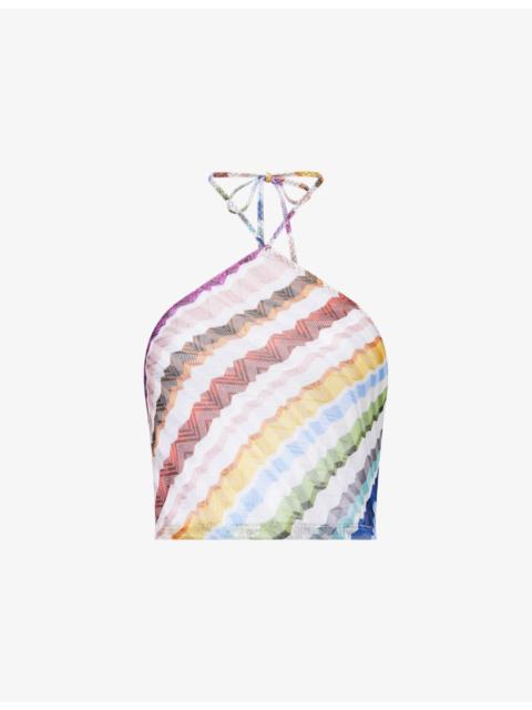 Missoni Halter-Neck Cropped Knitted Top
