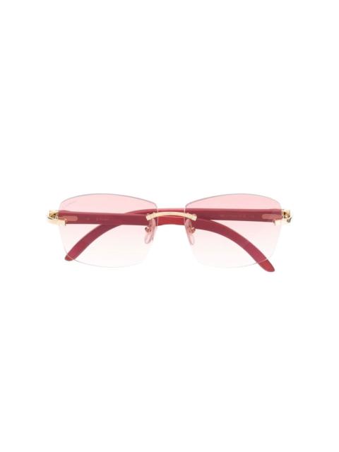 Cartier rimless rectangle-frame sunglasses