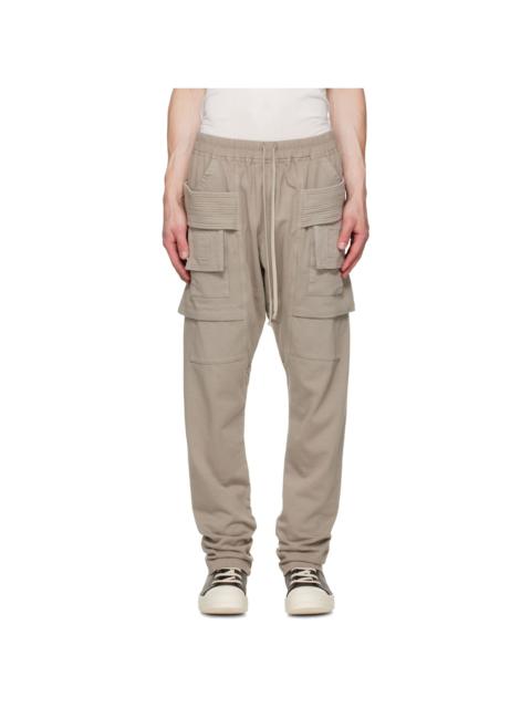 Rick Owens DRKSHDW Gray Tower Creatch Cargo Drawstring Pants