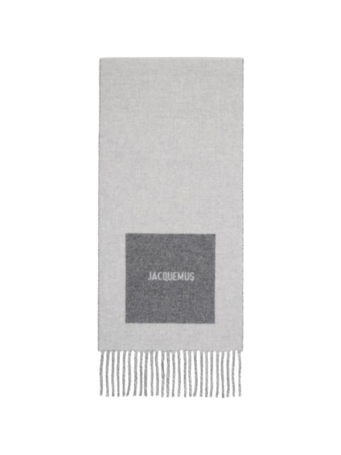JACQUEMUS Gray 'The Rond Carré' Scarf