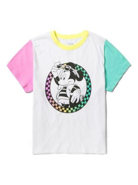 Vans (WMNS) Vans x Disney Crossover Printing Mickey Round Neck Short Sleeve White VN0A3UHOWHT