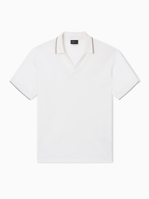 EMPORIO ARMANI STRETCH PIQUÉ POLO SHIRT