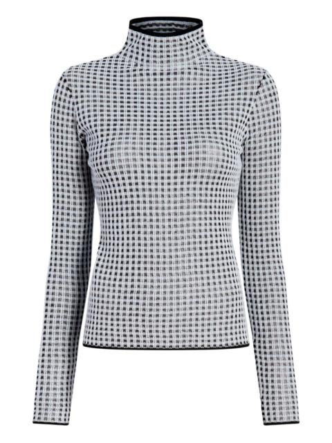 Proenza Schouler Zella check high-neck top