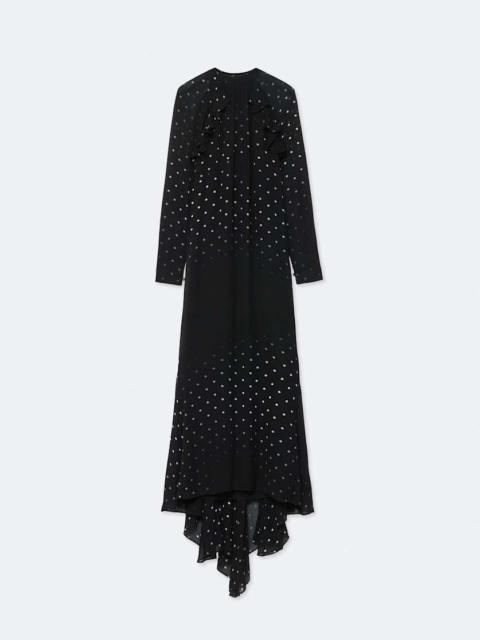 ALLSAINTS CLARISSE POLKA-DOT SILK MAXI DRESS