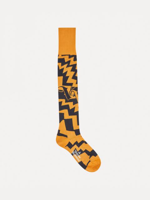 ZIG ZAG HIGH SOCK