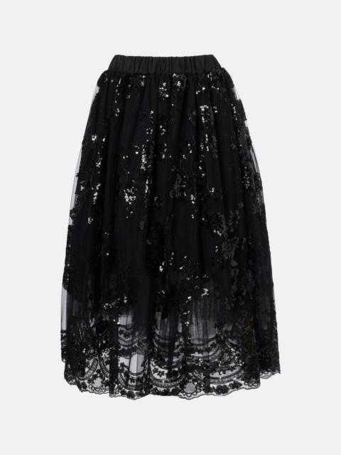 Simone Rocha Sequined midi skirt
