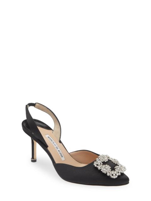 Hangisi Crystal Buckle Slingback Pump