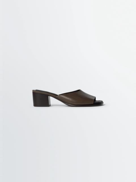 Lemaire SQUARE-HEELED MULES 55 MM IN LEATHER