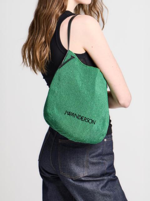 JW Anderson SMALL BEADED BULB BAG IN GREEN