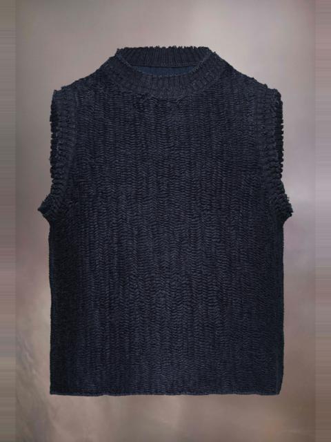 Maison Margiela Raw woven knit sleeveless top