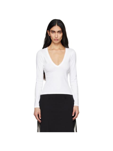 FLORE FLORE White Dewi Longsleeve T-shirt