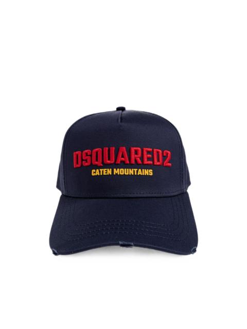 DSQUARED2 logo-embroidered distressed baseball cap