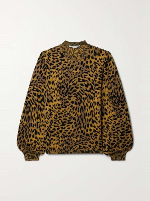 Stella McCartney Leopard jacquard-knit sweater