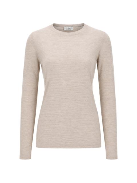 Brunello Cucinelli fine-knit long-sleeve sweater