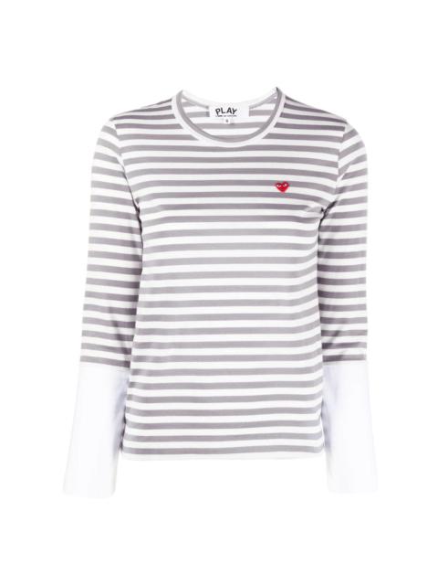 horizontal-stripe long-sleeve T-shirt