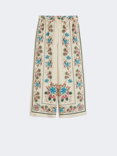 WEEKEND Max Mara Printed silk twill trousers - IVORY