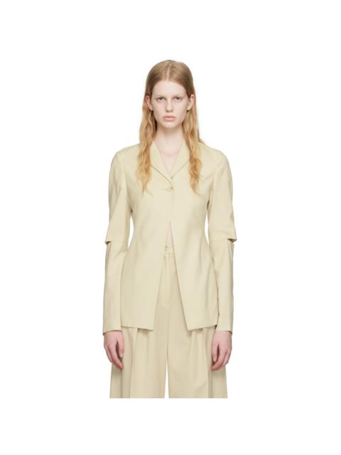 LVIR Beige Slit-Sleeve Blazer