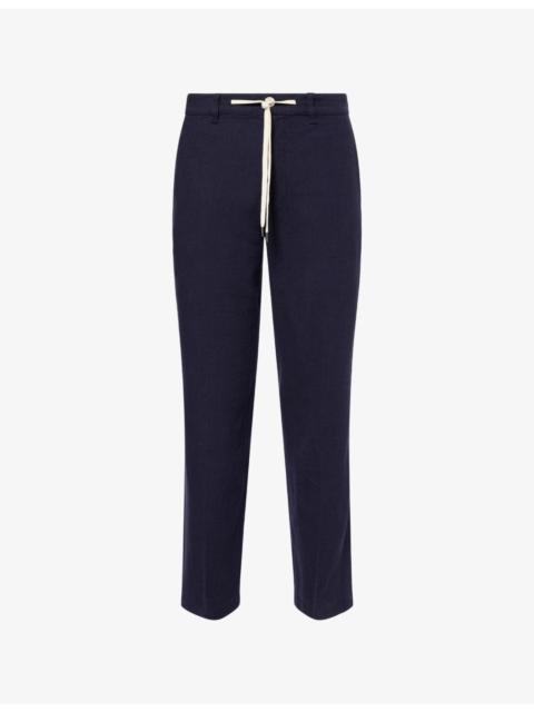 PAIGE Tiano Straight-Leg Linen-Blend Trousers