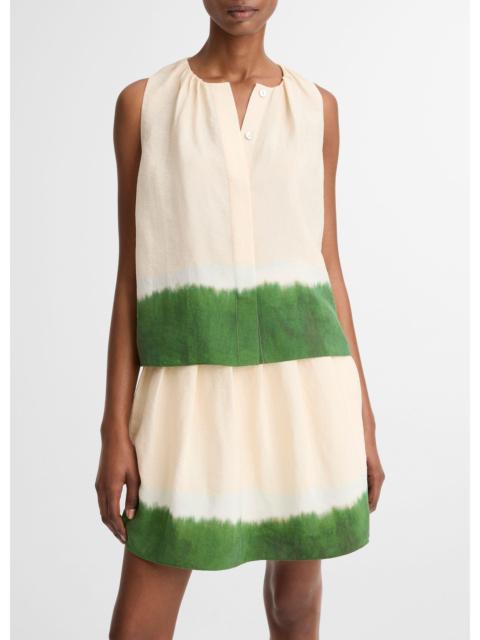 Vince Dip-Dye Sleeveless A-Line Top