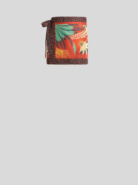 Etro ETRO X TABBY BOOTH COTTON COVER-UP MINI SKIRT WITH PLACED PRINT