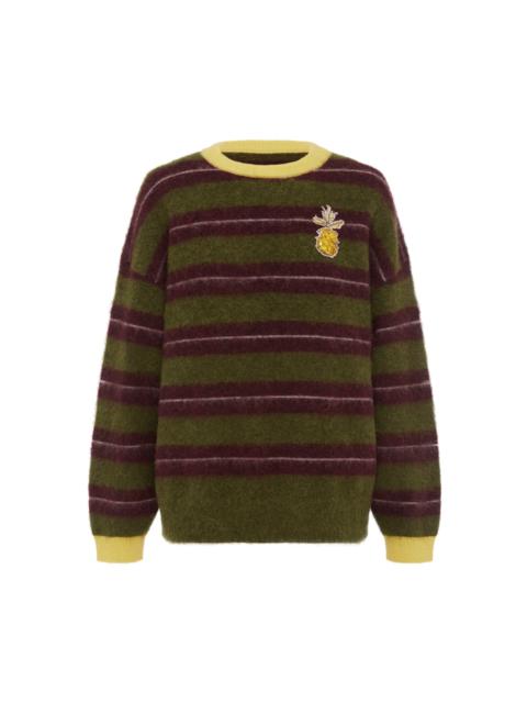 ALÉMAIS Domenica Olive Stripe Sweater