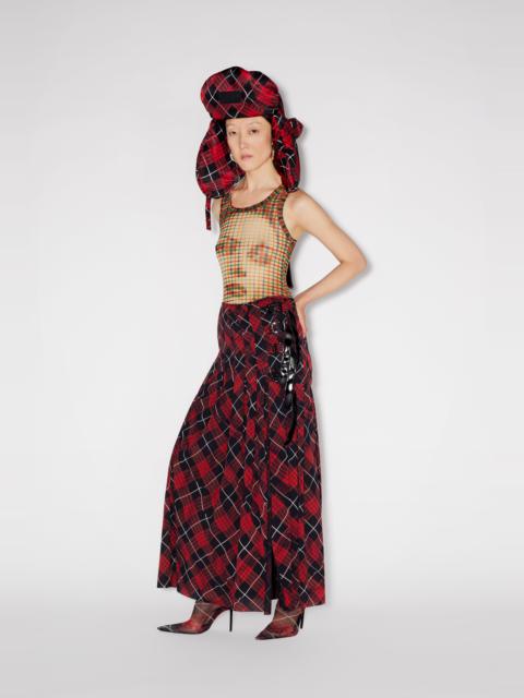 Jean Paul Gaultier THE LONG RED TARTAN KILT