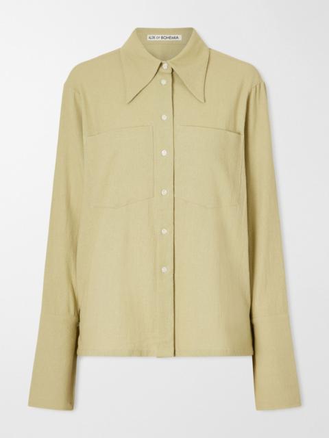 ALIX OF BOHEMIA Delta cotton broken twill shirt Green