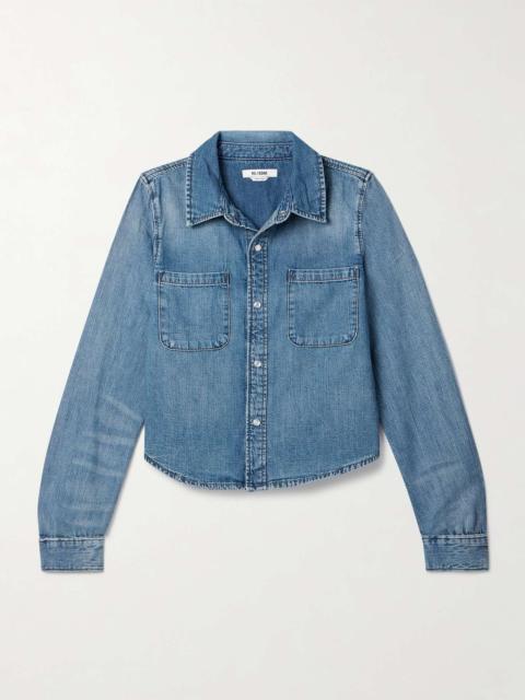 RE/DONE Cropped denim shirt