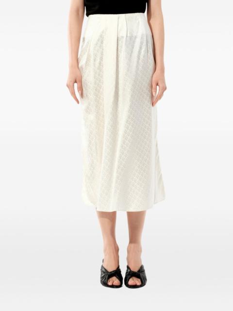 BALENCIAGA pleated satin skirt