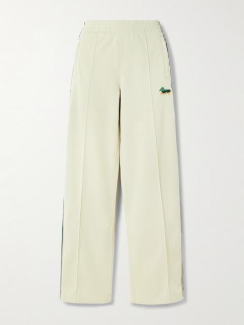 Burberry Embroidered Striped Jersey Track Pants