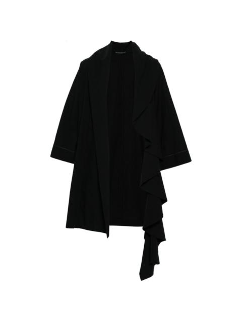 Yohji Yamamoto open-front textured jacket