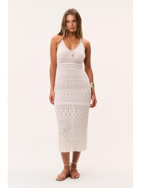 LoveShackFancy Massie Crochet Midi Dress