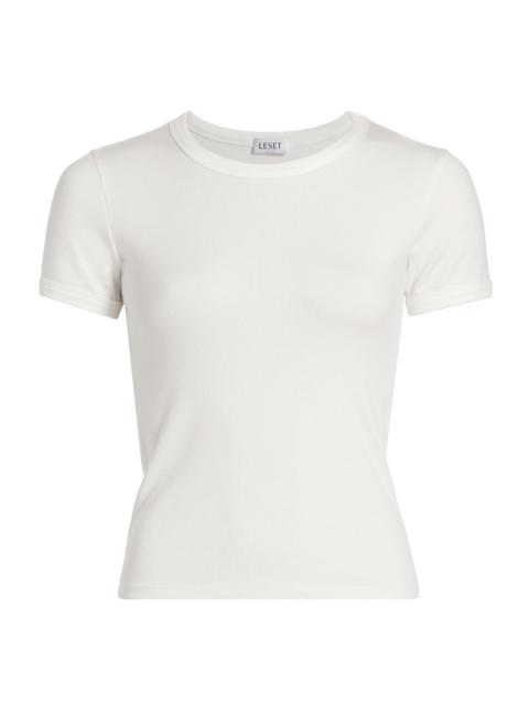 LESET Women's Kelly Slim-Fit T-Shirt - White