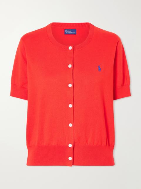Polo Ralph Lauren Logo-embroidered Cotton-blend Cardigan