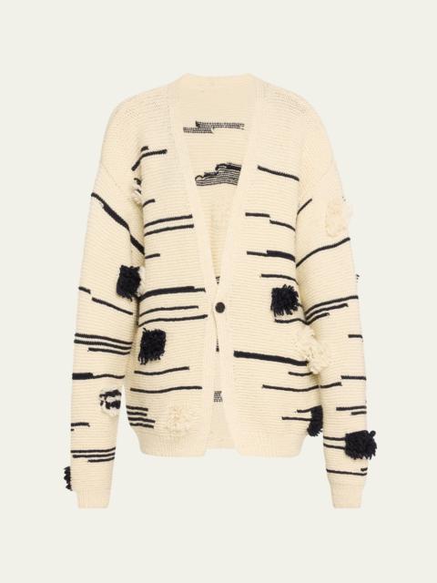 ZANKOV Julien Two-Tone Wool Cardigan
